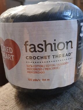 Fashion Crochet Thread in Black - Pack Of 2